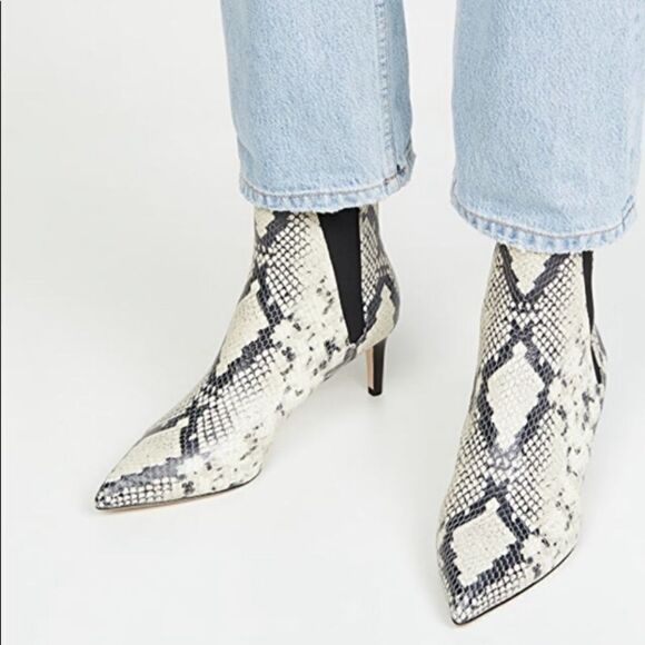 Joie Ralti Snakeskin Python Leather Booties Size 36 1/2 - Picture 1 of 12